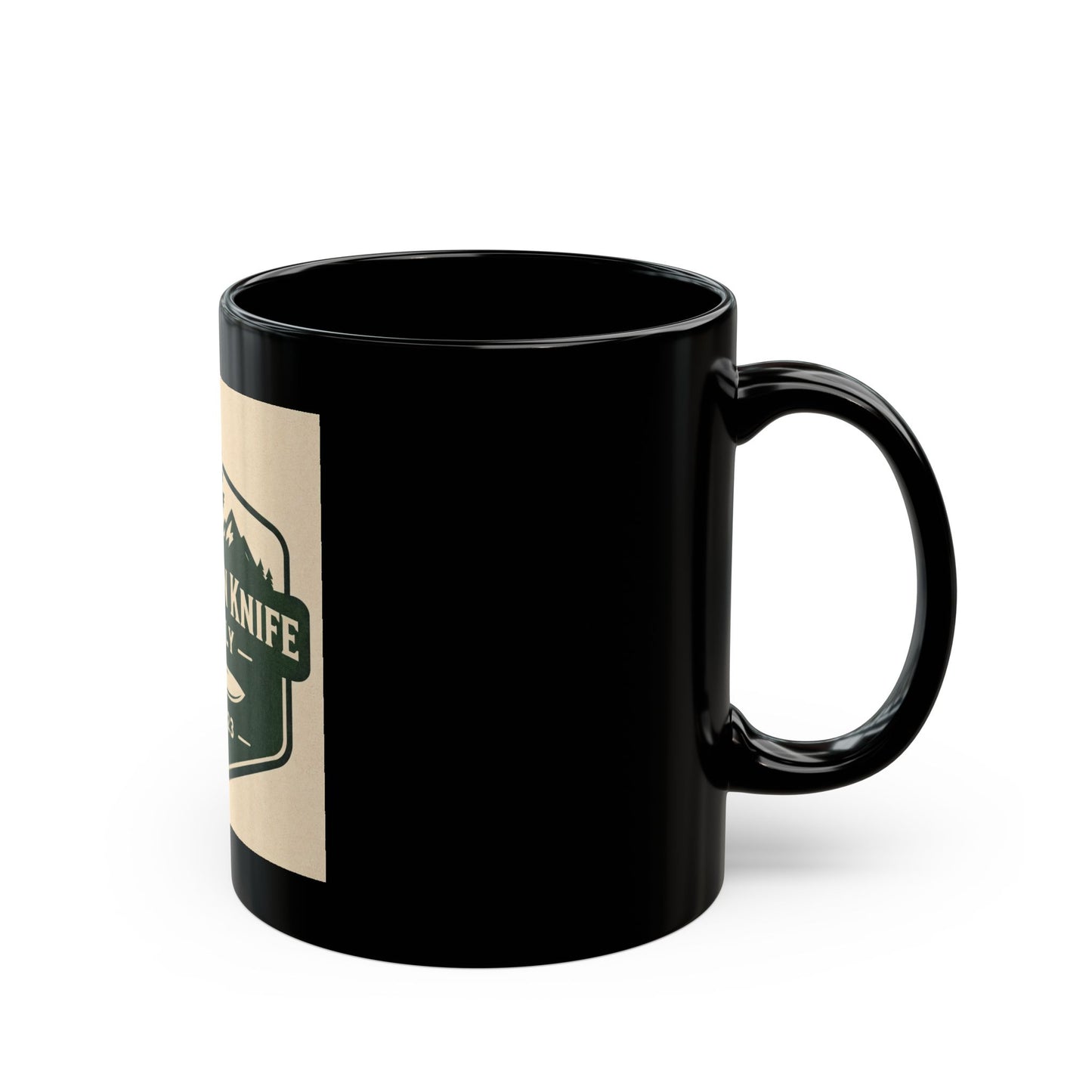 Evergreen Knife Supply Logo Mug — Black Coffee Cup (11oz, 15oz)