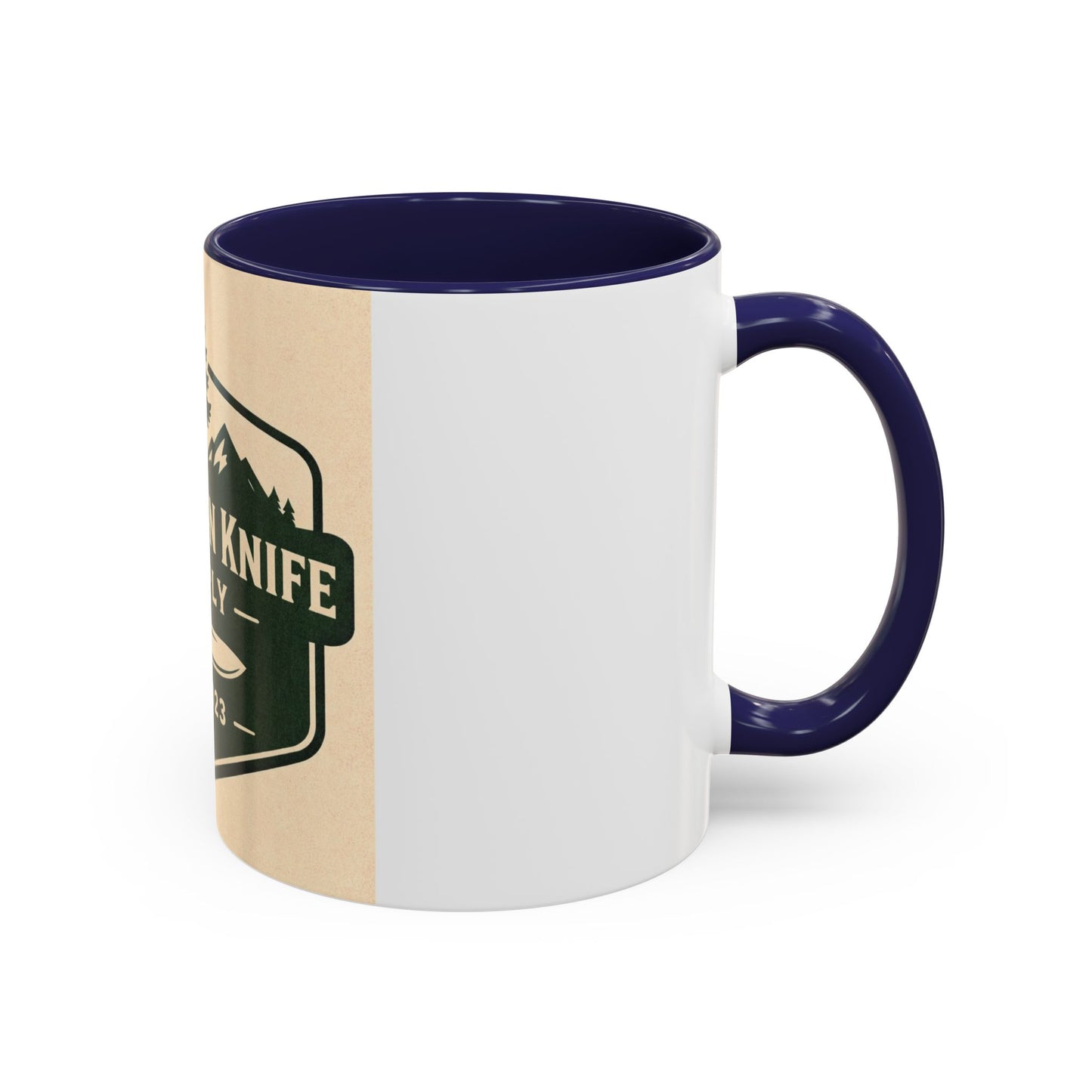 Evergreen Knife Supply Coffee Mug — Rustic Outdoor Logo Accent Mug