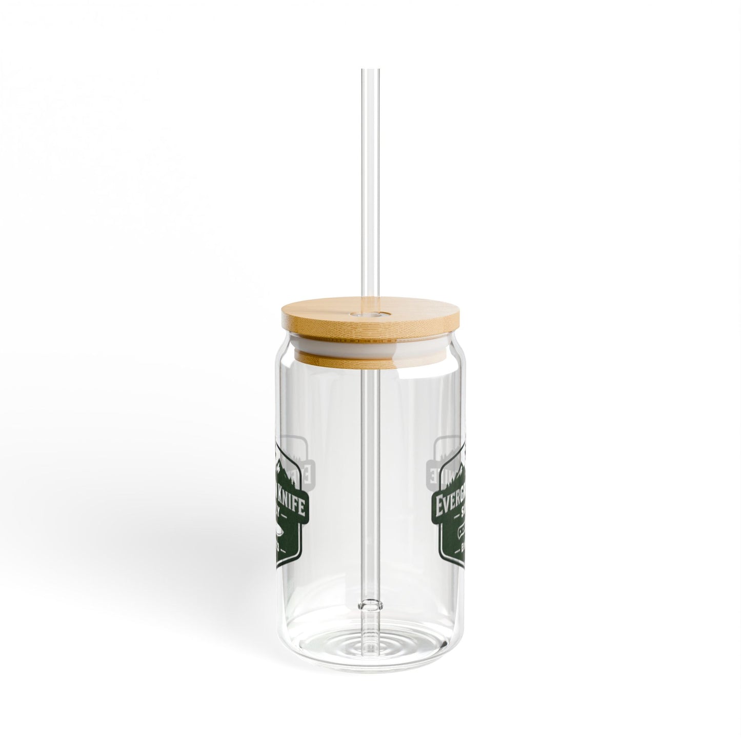 Evergreen Knife Supply 16oz Sipper Glass – Bamboo Lid Travel Tumbler