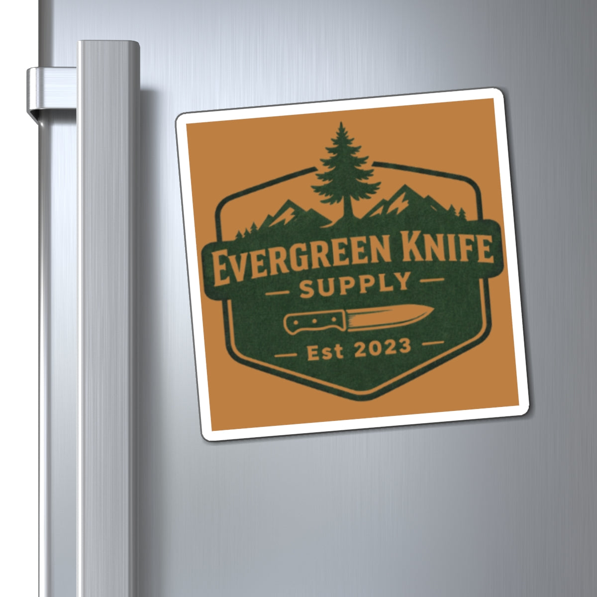 Outdoor Adventure Magnet for Knife Enthusiasts, Hiking Decor, Kitchen Accessories, Gift for Craftsmen, Rustic Home Decor