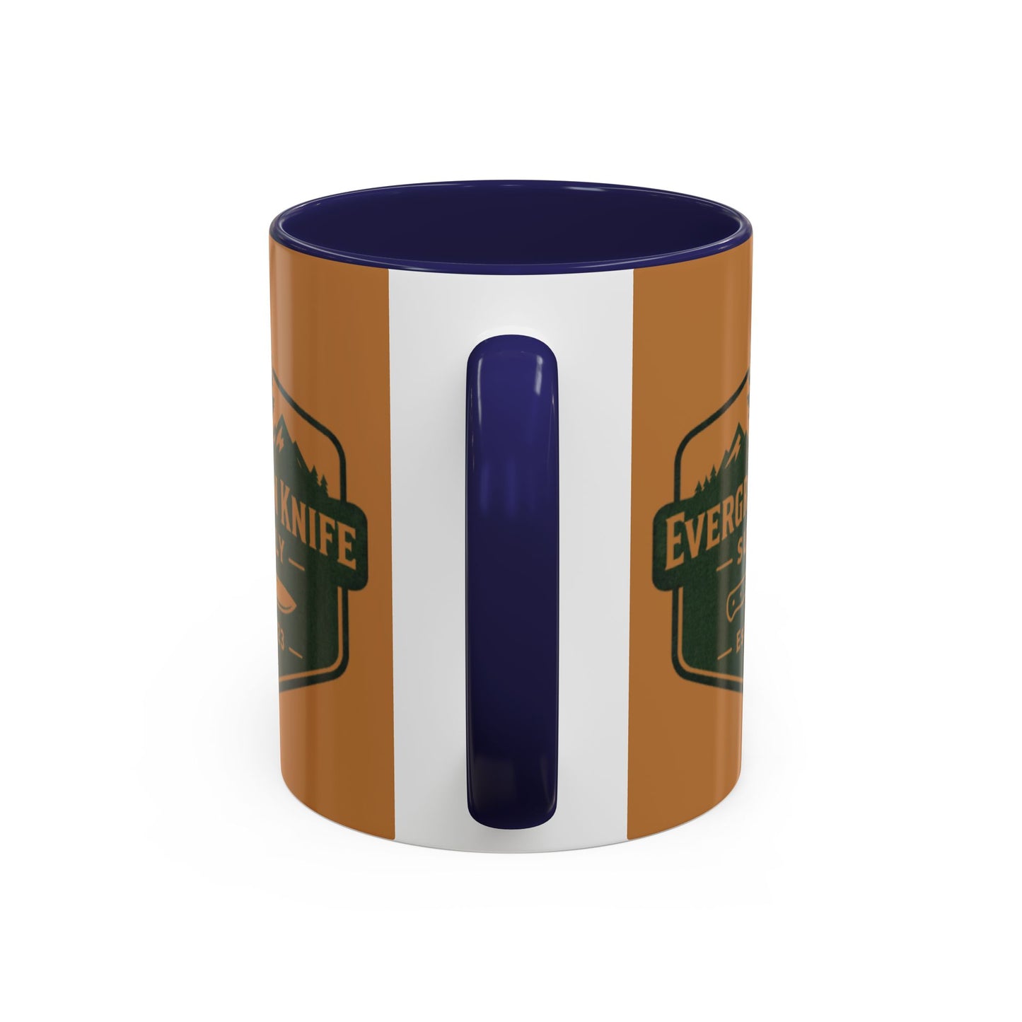 Evergreen Knife Supply Coffee Mug — Rustic Outdoor Logo Accent Mug