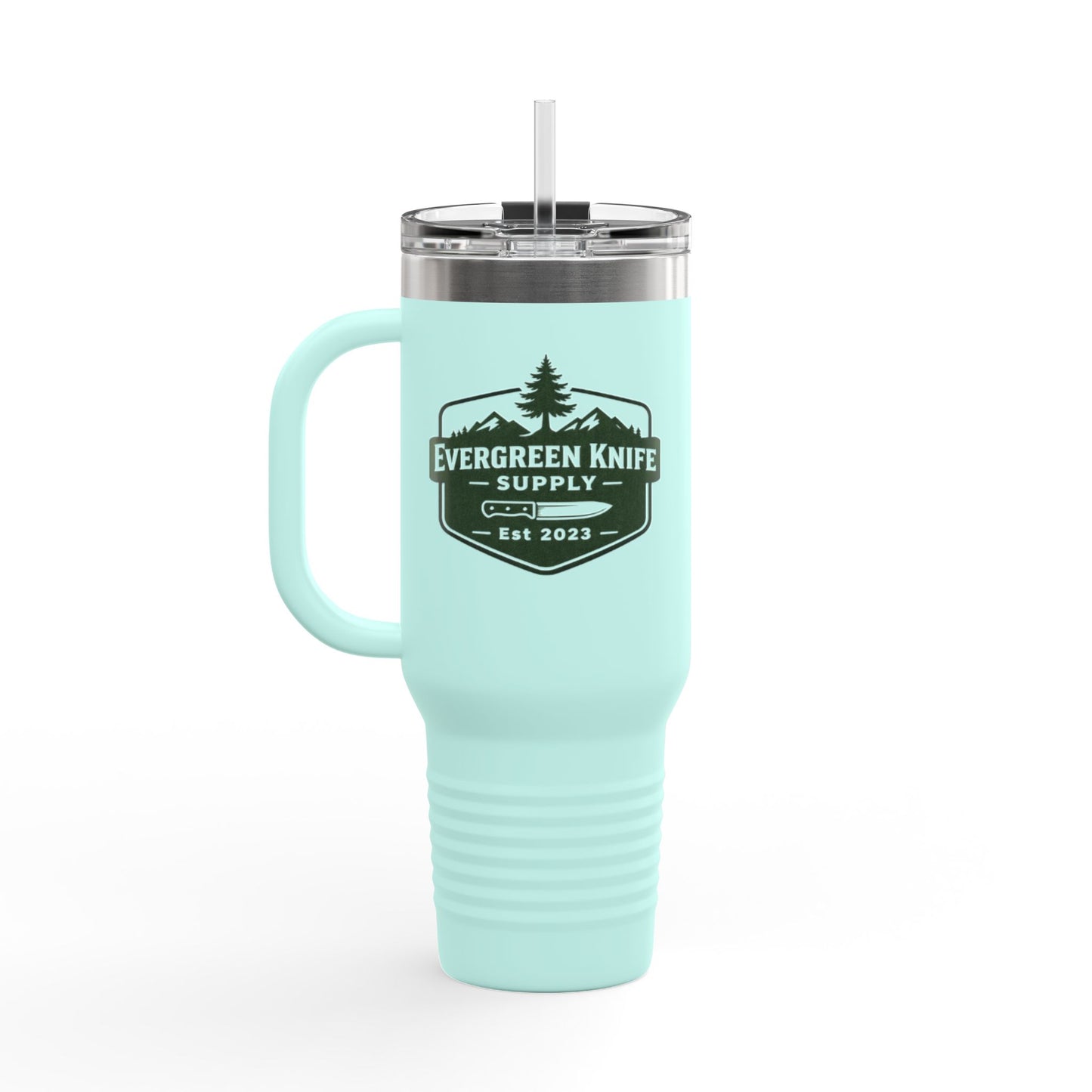 Evergreen Knife Supply 40oz Insulated Travel Mug - Outdoor Camping Tumbler