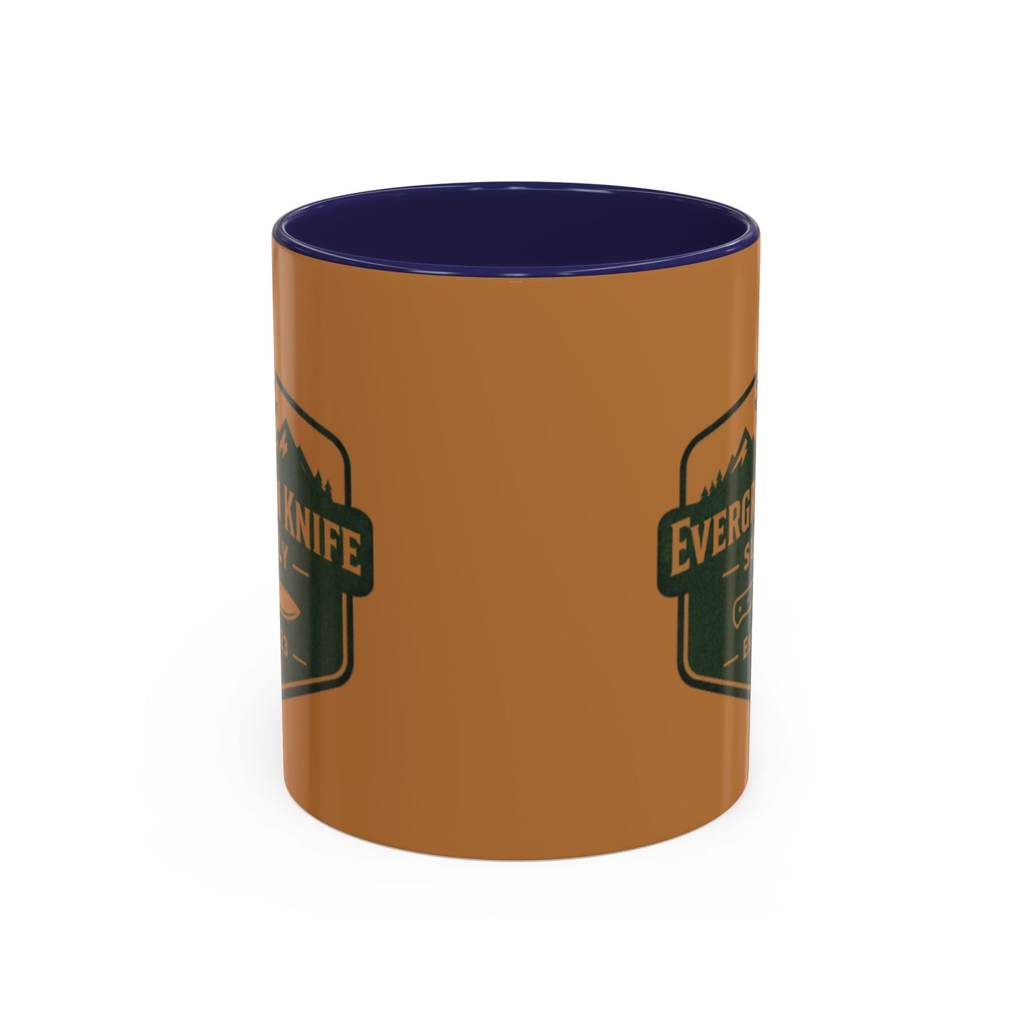 Evergreen Knife Supply Coffee Mug — Rustic Outdoor Logo Accent Mug
