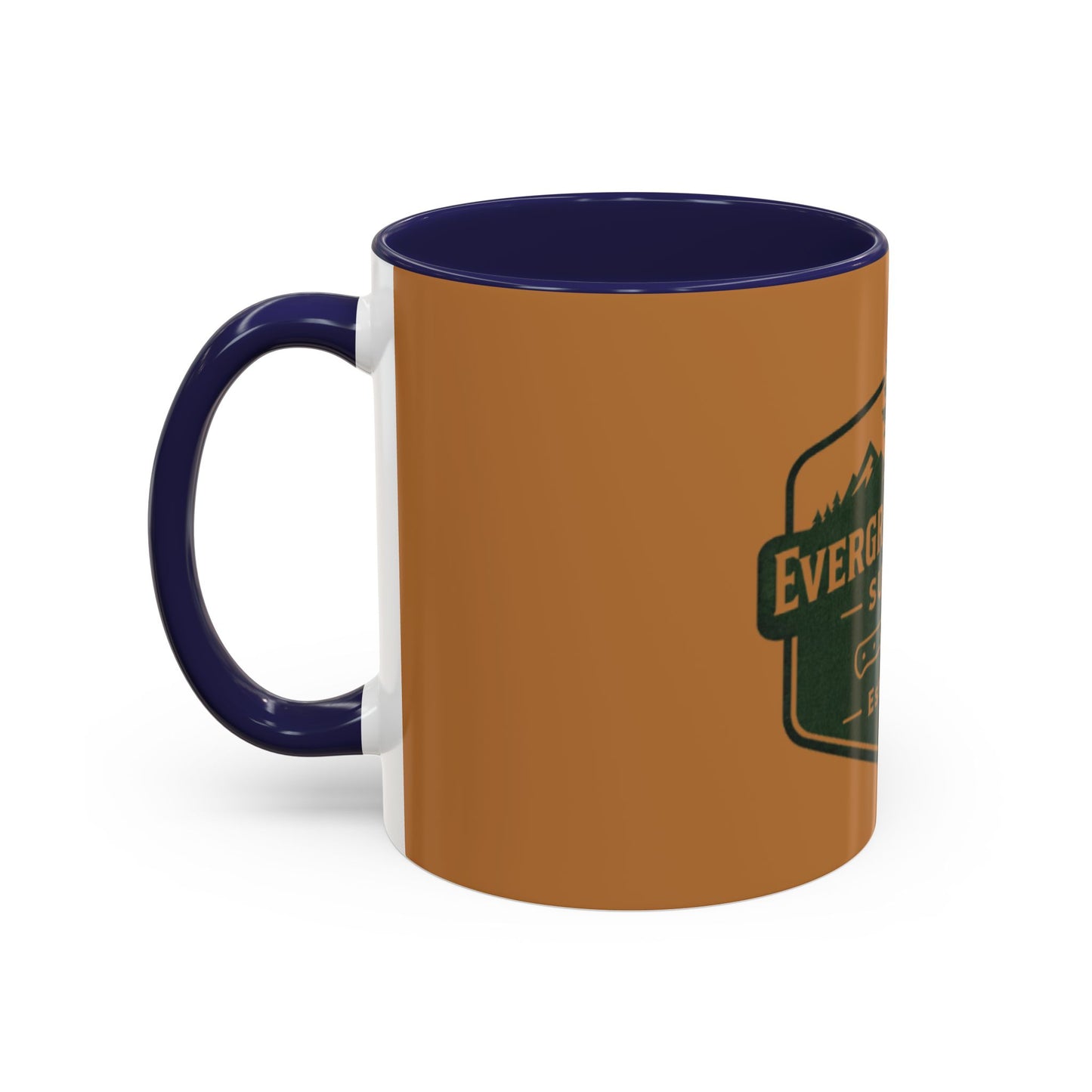 Evergreen Knife Supply Coffee Mug — Rustic Outdoor Camper 11/15oz Accent Mug