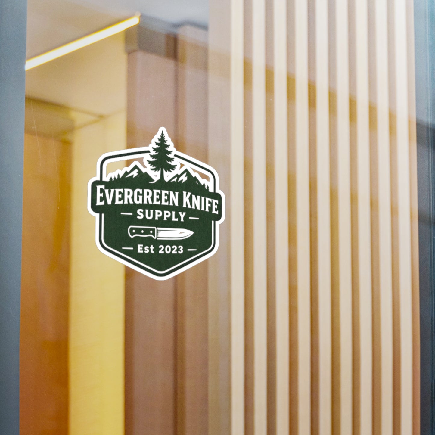 Evergreen Knife Supply Vinyl Sticker — Outdoor Knife Logo Decal (Kiss-Cut)