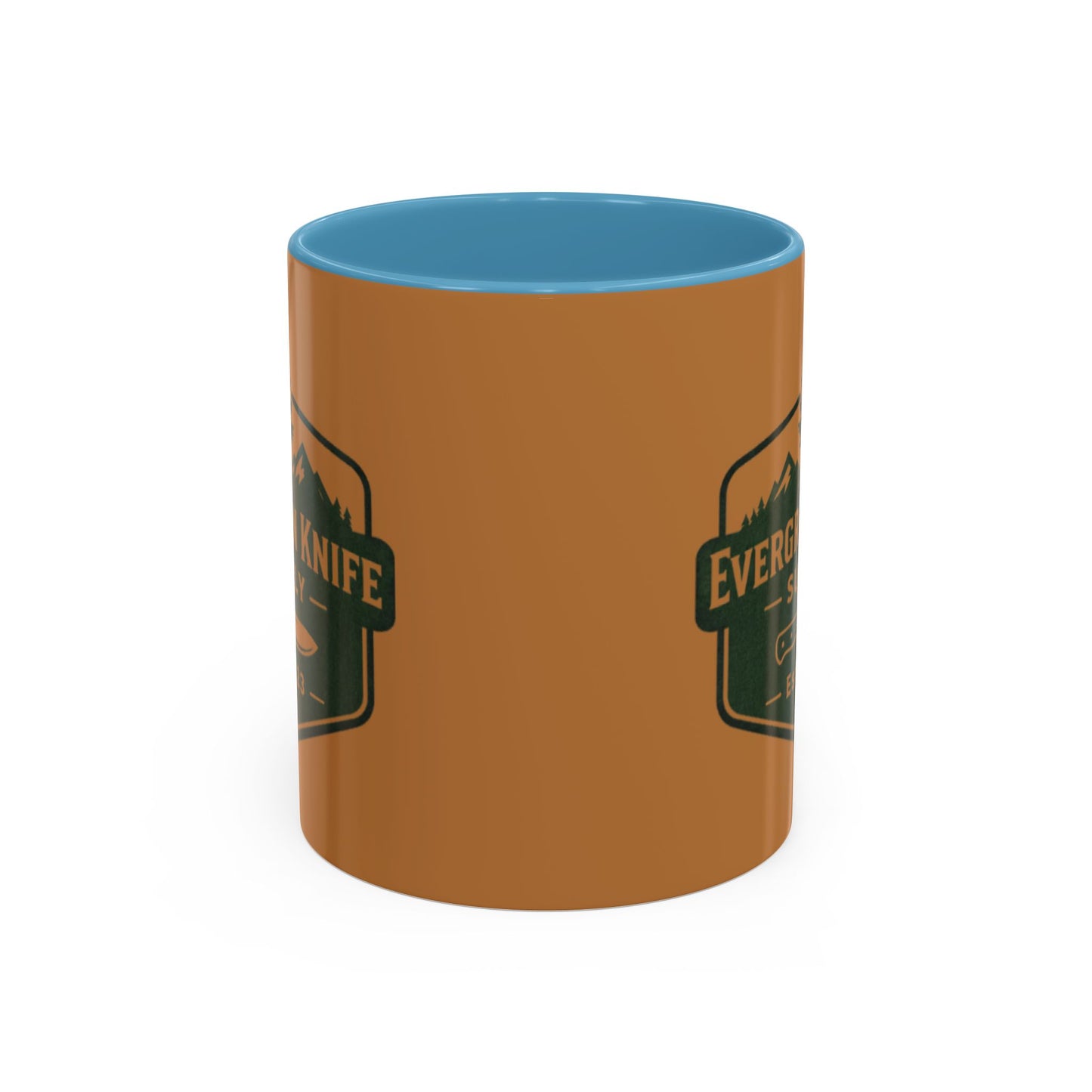 Evergreen Knife Supply Coffee Mug — Rustic Outdoor Logo Accent Mug