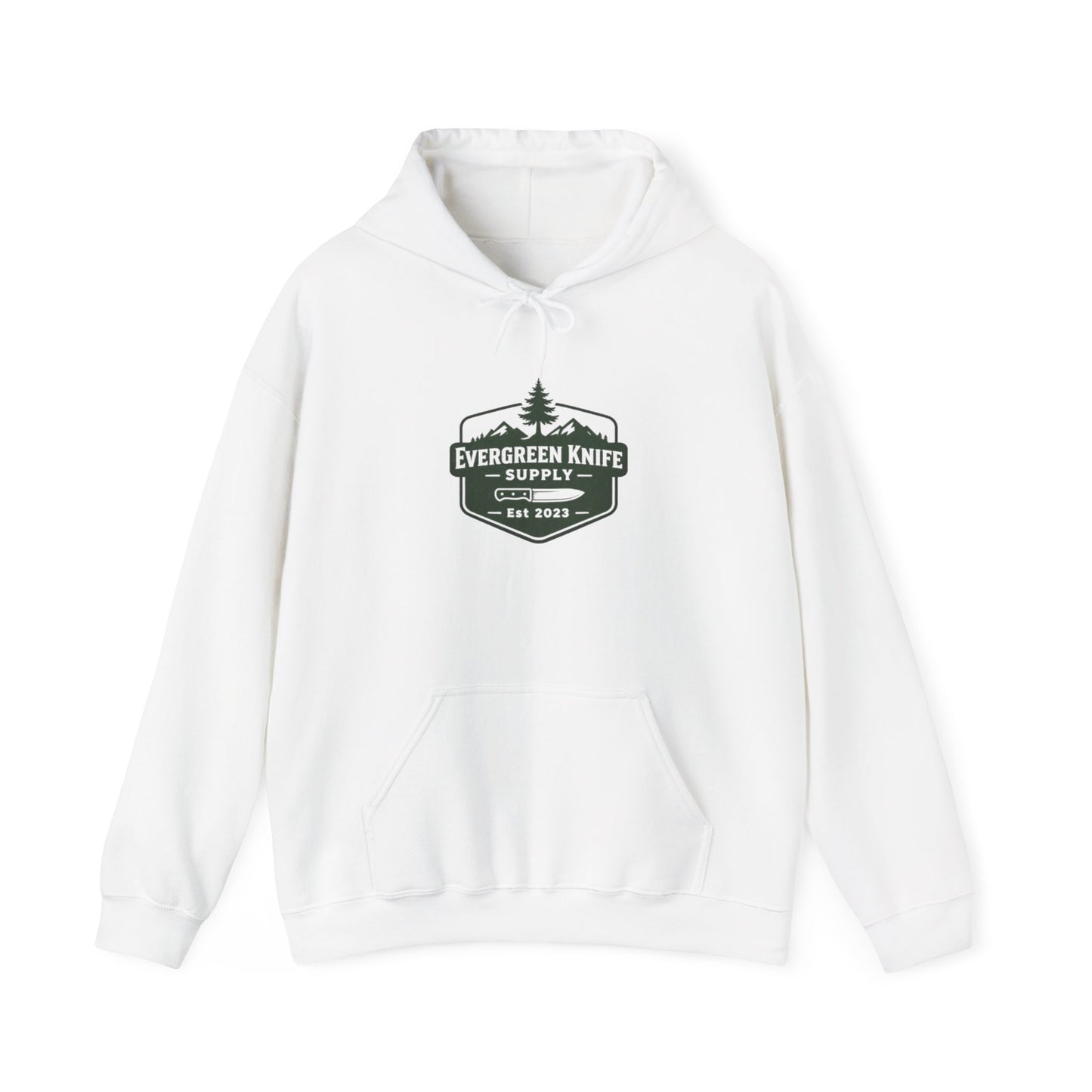 Evergreen Knife Supply Hoodie – Outdoor Camping Logo Sweatshirt