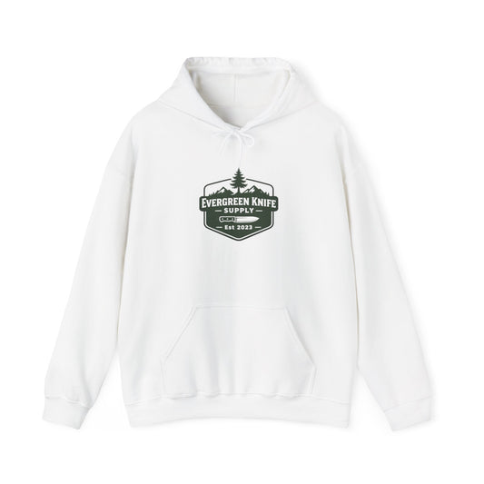 Evergreen Knife Supply Hoodie – Outdoor Camping Logo Sweatshirt