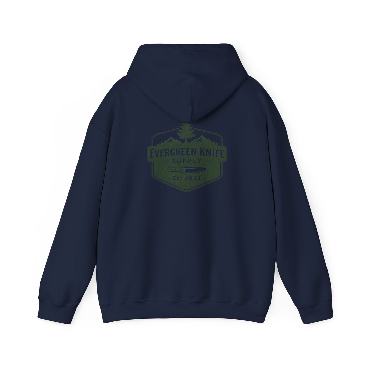 Evergreen Knife Supply Hoodie – Outdoor Camping Logo Sweatshirt