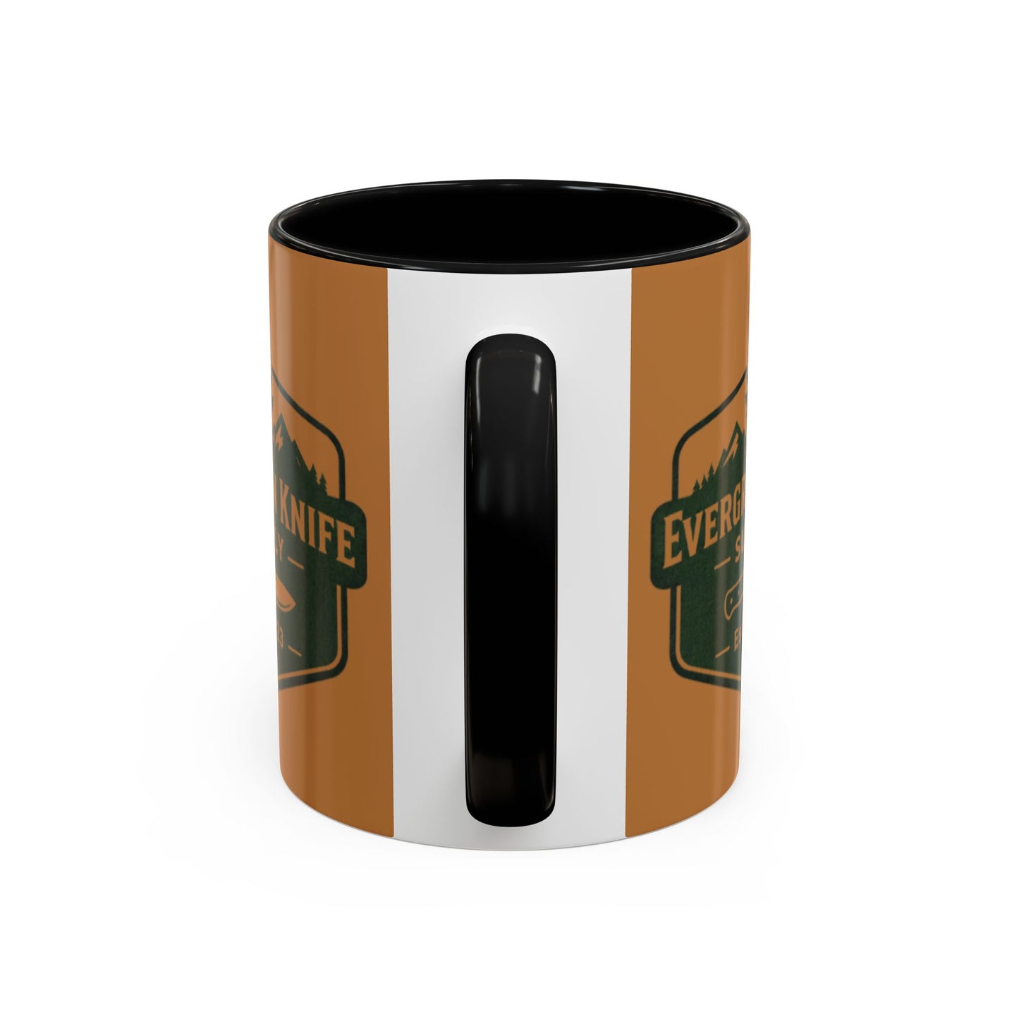 Evergreen Knife Supply Coffee Mug — Rustic Outdoor Logo Accent Mug