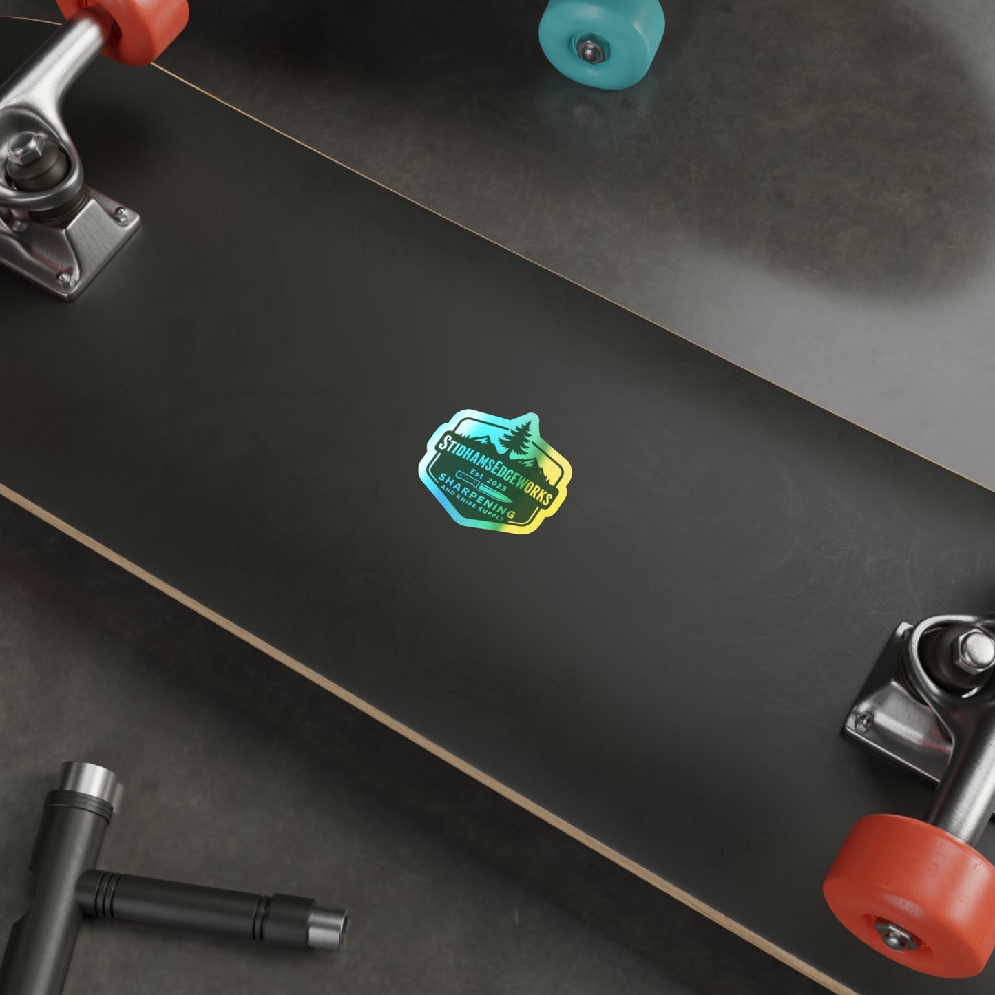 Holographic Die-Cut Stickers for Outdoor Enthusiasts | Vibrant Décor | Skateboard Accessories | Unique Gift | Custom Designs