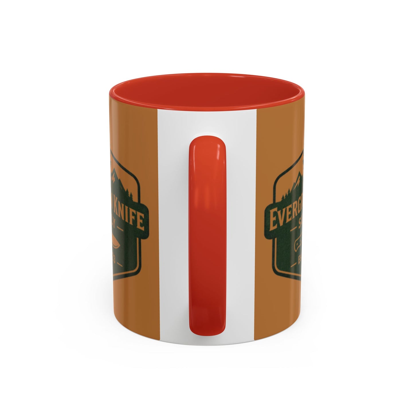 Evergreen Knife Supply Coffee Mug — Rustic Outdoor Logo Accent Mug